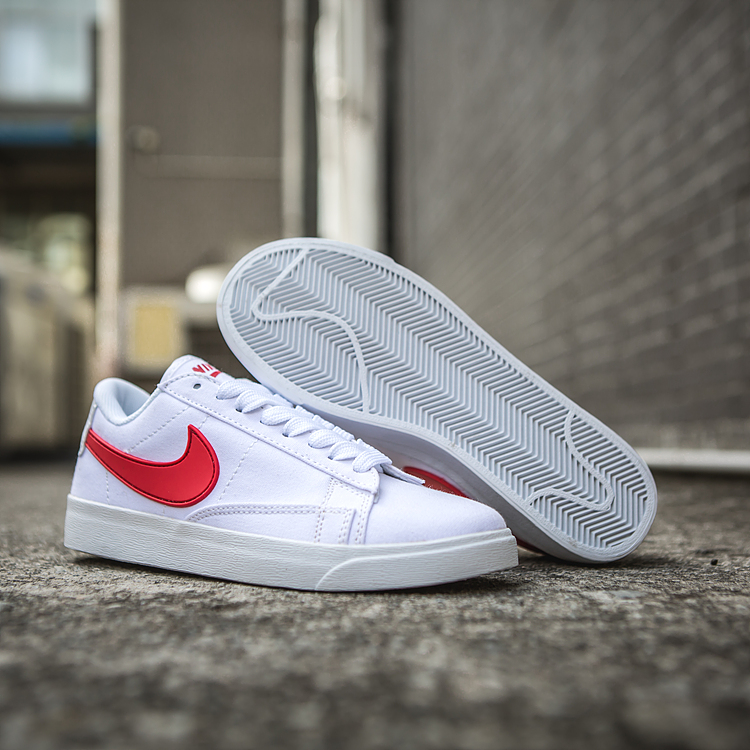 Women Nike Blazer Low White Red Shoes